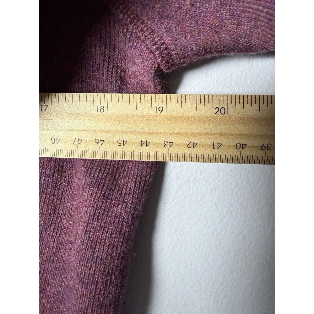 Prana Lucia Sweater Wool Blend Mock Neck Womens Medium - Burgundy - Picture 11 of 11